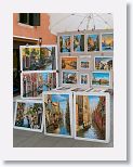 Typical street vendor art prints for sale as we near St Mark's Square