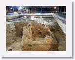 Roman baths excavation - the ruins were discovered when the subway was being built