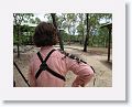 Pat and a Water Dragon at Granite Gorge Nature Park, Mareeba.