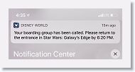 02a-029 * Only 8 hours and 35 minutes after we were assugned a boarding group, we were notified that we could enter Rise of the Resistance. * Only 8 hours and 35 minutes after we were assugned a boarding group, we were notified that we could enter Rise of the Resistance.