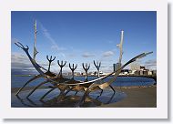 Sun Voyager sculpture along the waterfront