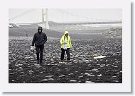 Across from the lagoon is Diamond Beach where ice from the lagoon is pushed onto a black sand beach by the North Atlantic.