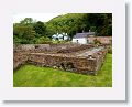 Remaining foundation of ruined greenhouses with steam pipes to provide heat from the kiln at Victorian Gardens of Kylemore Abbey