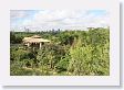 View of downtown San Antonio from Japenese Tea Garden in Brackenridge Park.