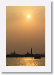 Sun setting over the Venice skyline